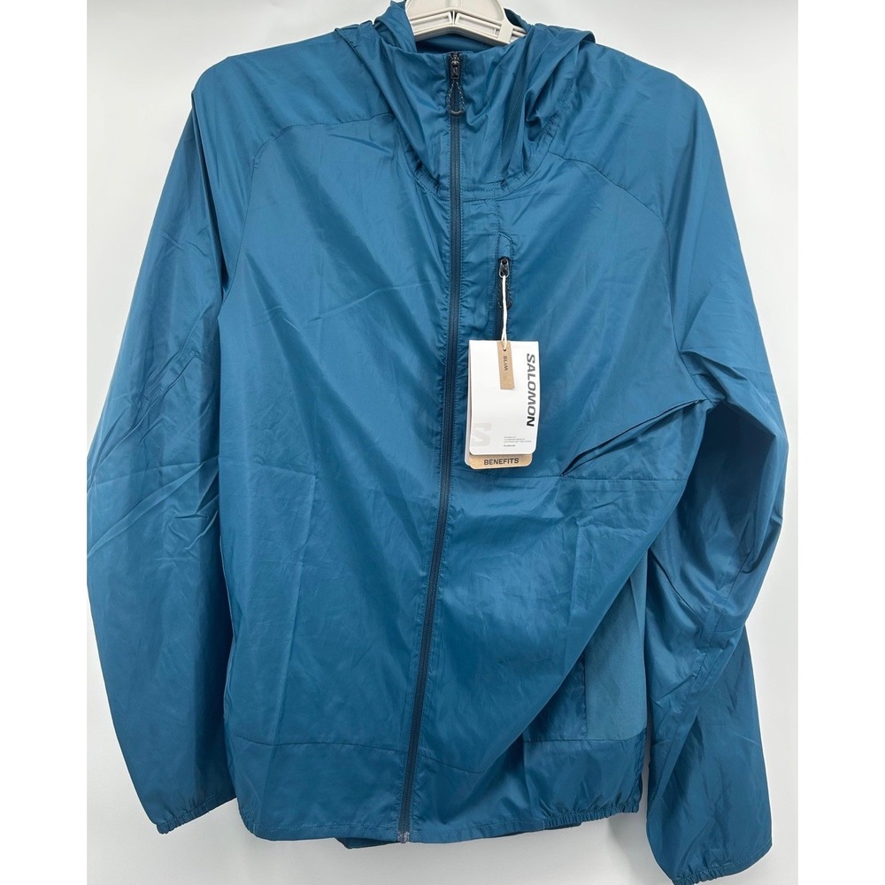 Salomon Men's Bonatti Cross FZ Full Zip Windbreaker Jacket Lightweight Small